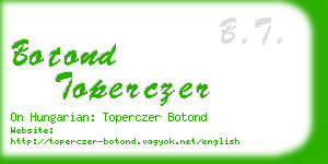 botond toperczer business card